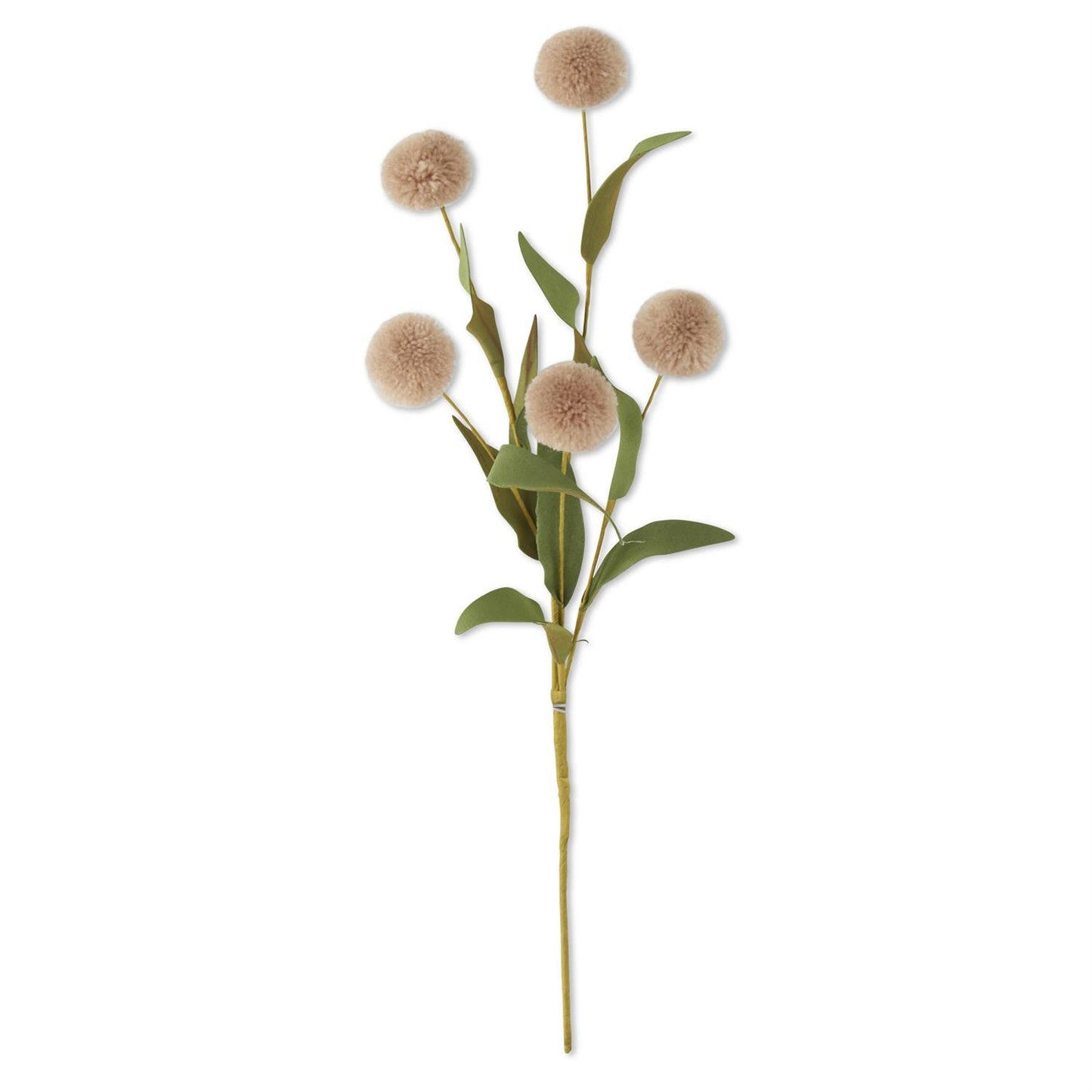 Tan Pom Pom Pick w/Leaves