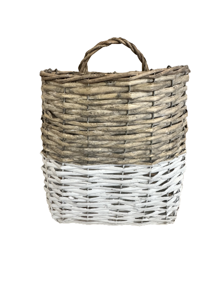 White Gray Wall Basket