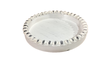 Load image into Gallery viewer, White/Gray Beaded Round Trays
