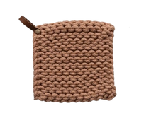 Load image into Gallery viewer, Crocheted Pot Holder Leather Loop
