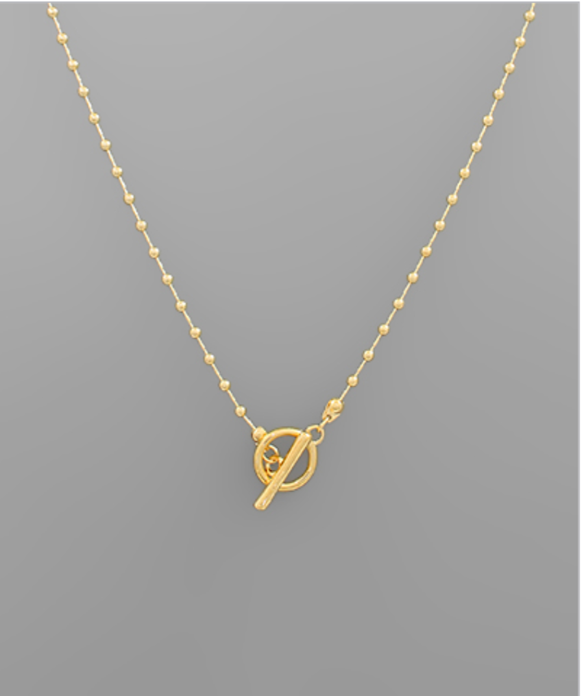 Toggle Disc Chain Necklace