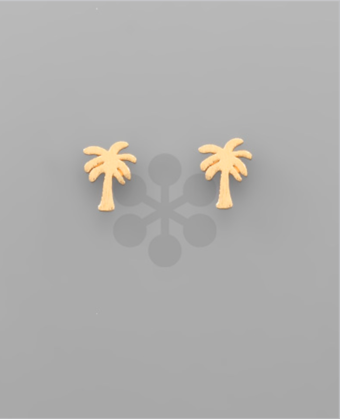 Palm Tree Post Earring