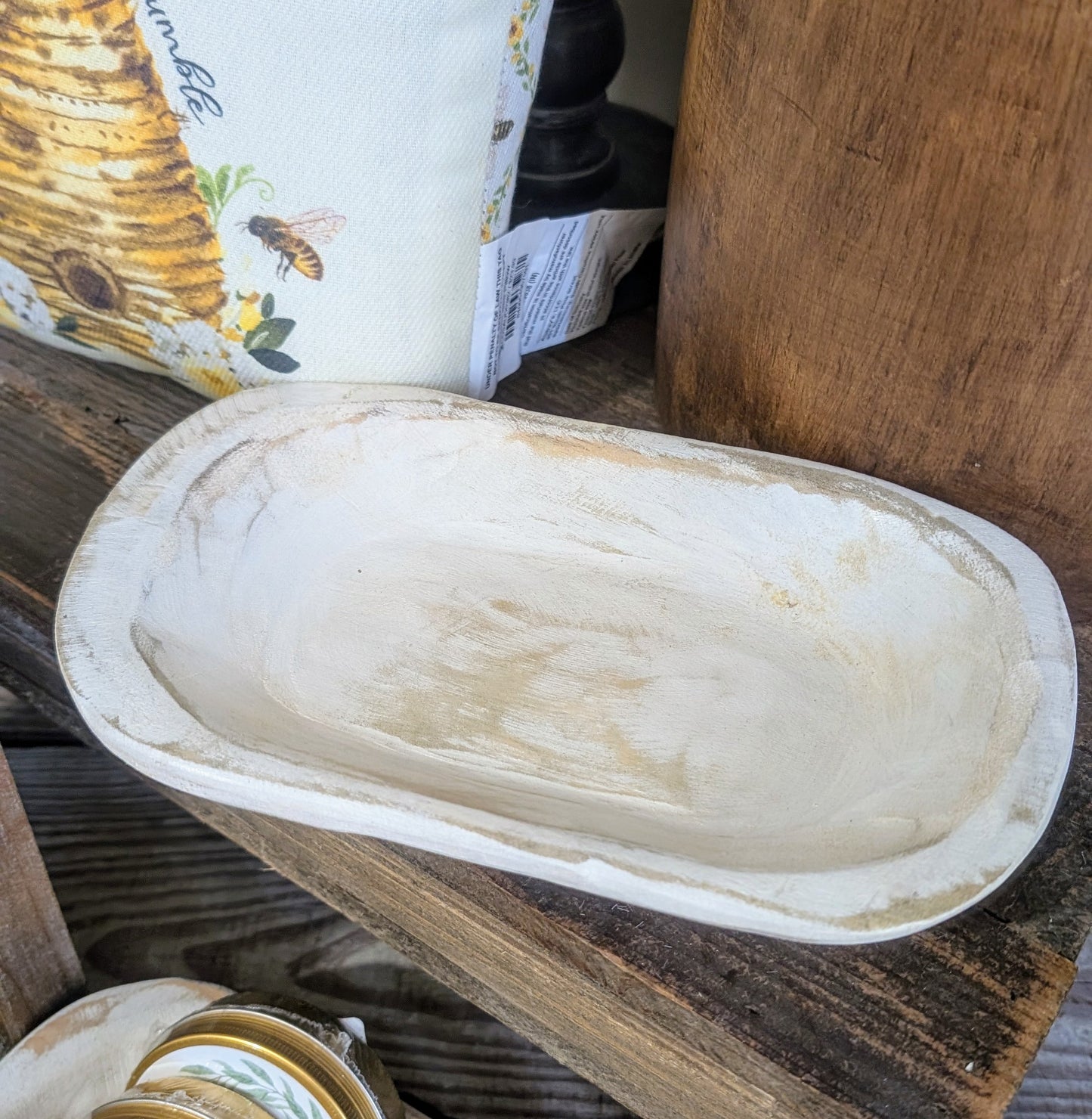 Buckeye Mini Dough Bowl Chippy White