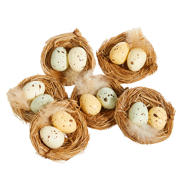 Speckled Eggs In Nest 2.25"