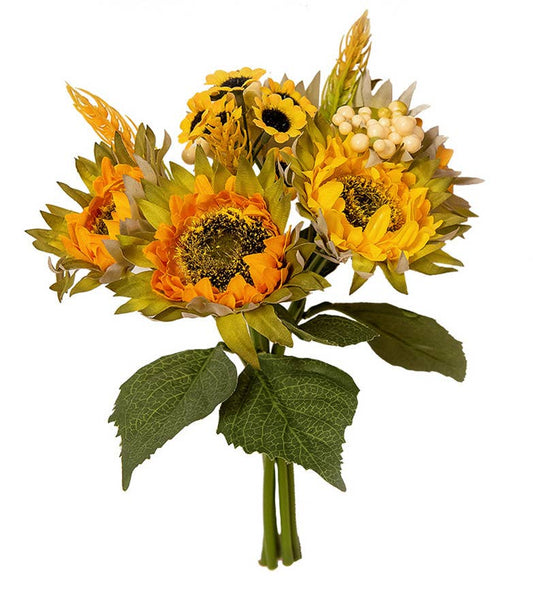 Silk Sunflower Bouquet, Yellow