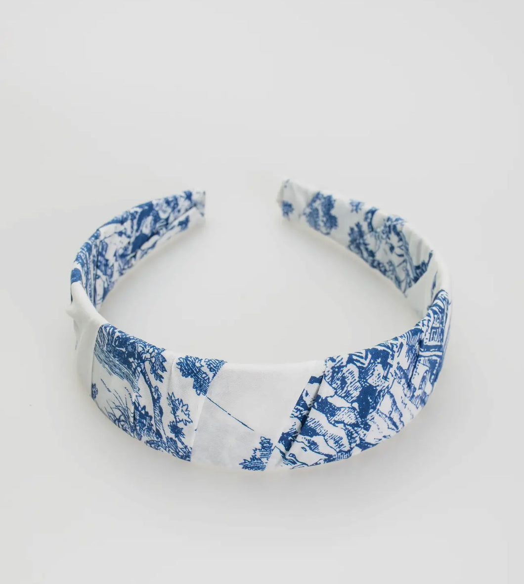 Colette Toile Headband Blue