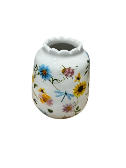 Floral Pattern Bud Vase