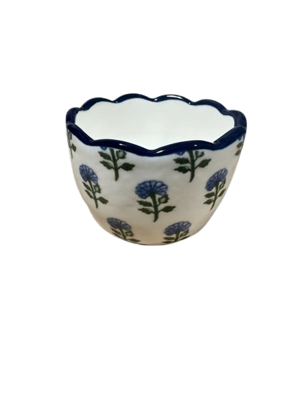 Blue Floral Tidbit Bowl