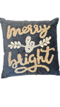 Blue Velvet Pillow Merry & Bright