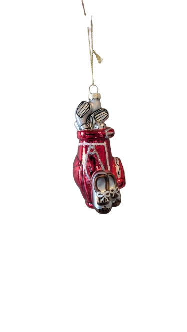 Glass Golf Bag Ornament