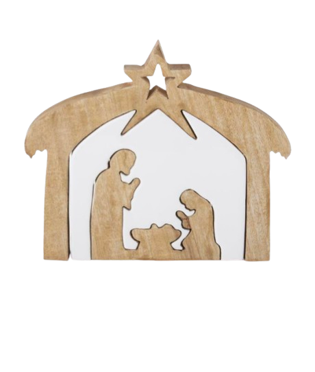 3D Mango Wood Nativity