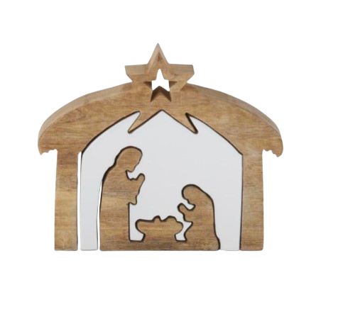 3D Mango Wood Nativity