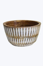 Load image into Gallery viewer, Ridged Wooden Bowl
