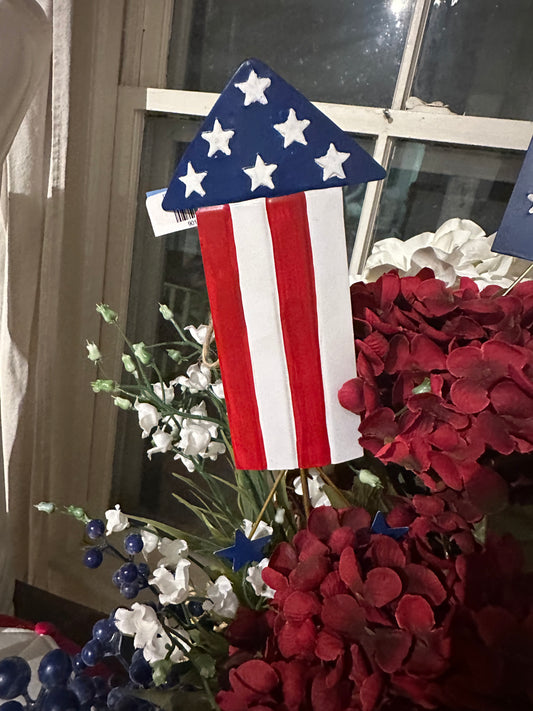 Patriotic Metal Yard Stakes