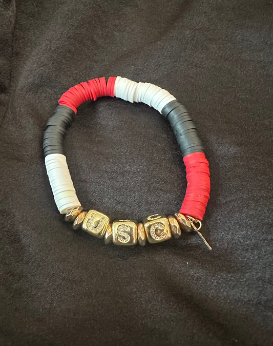 Univ. South Carolina Clay Bracelet