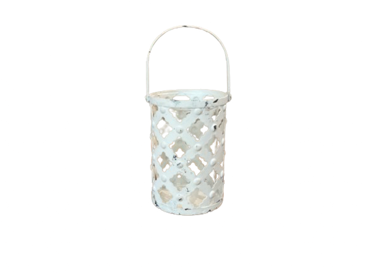 Metal Lantern w/Glass Insert