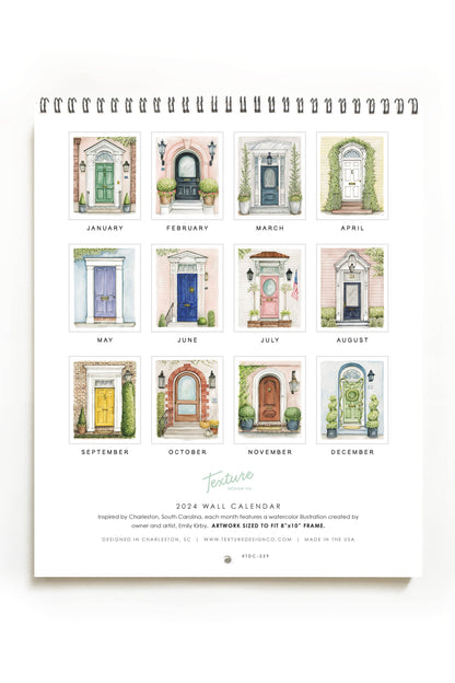 2025 Wall Calendar: A Collection of Charming Front Doors