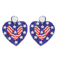 Load image into Gallery viewer, Heart Shaped Beaded Earrings
