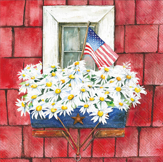 Paper Cocktail Napkins Patriotic Planter