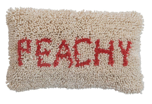 Wool & Cotton Lumbar Pillow Peachy