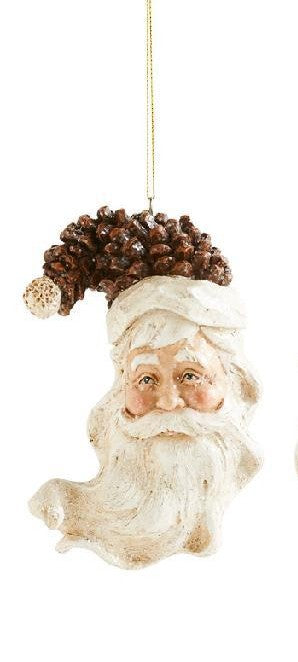 Pinecone Head Santa Ornaments