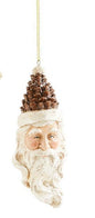 Pinecone Head Santa Ornaments