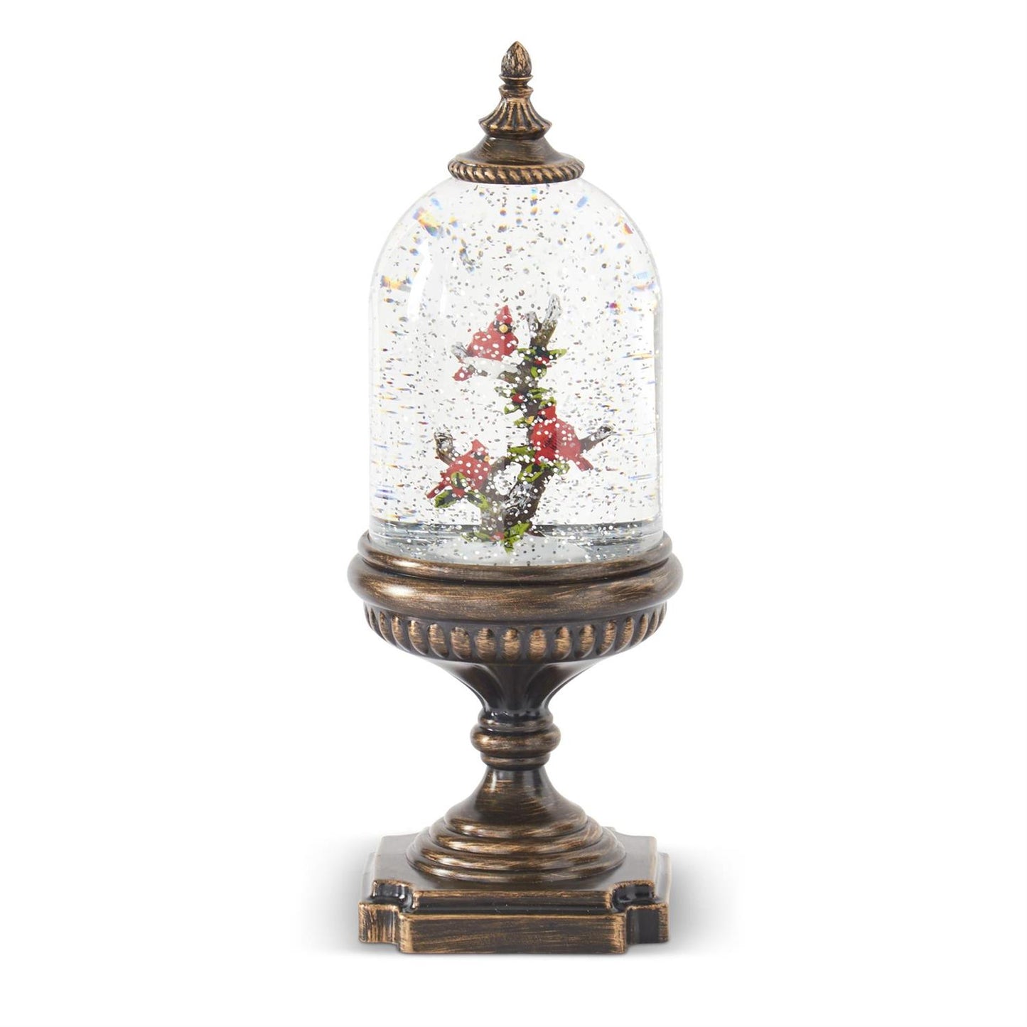 Cardinal Water Spinning LED Snow Globe