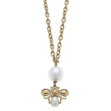 Load image into Gallery viewer, Pearl Bumble Bee Necklace
