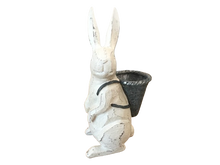 Load image into Gallery viewer, White Resin Bunny w/Basket
