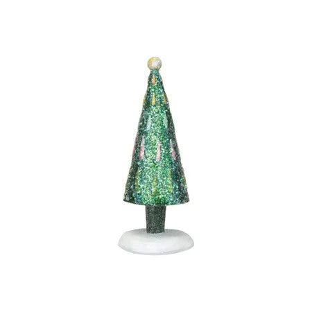 Resin Christmas Tree w/Lines, Glitter