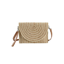 Load image into Gallery viewer, Color Striped Straw Clutch Bag
