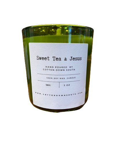 Green Glass Jar Candle 3 oz
