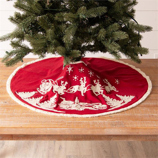 Santa Sleigh Tree Skirt