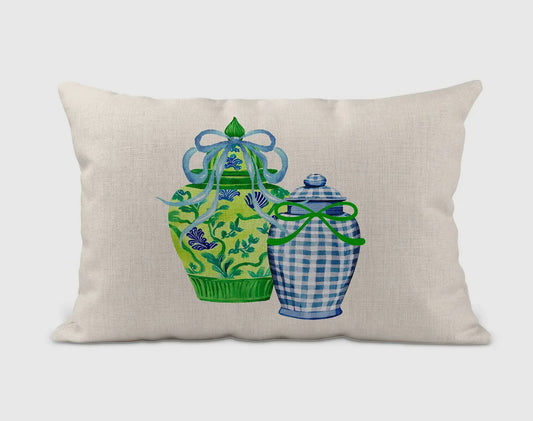 Ginger Jars Lumbar Pillow