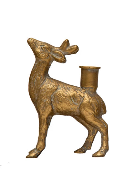 Cast Iron Deer Taper Holder