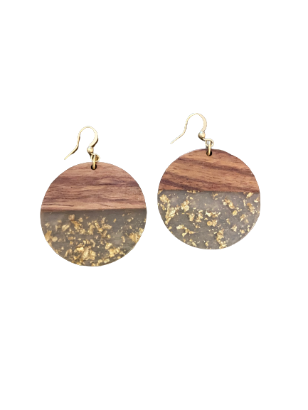 Handcrafted Wood Resin Earring