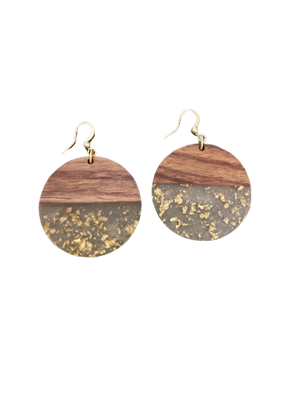 Handcrafted Wood Resin Earring