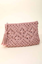 Load image into Gallery viewer, Crochet Clutch Tassel Bag
