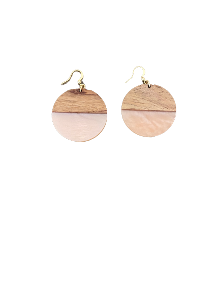 Handcrafted Wood Resin Earring