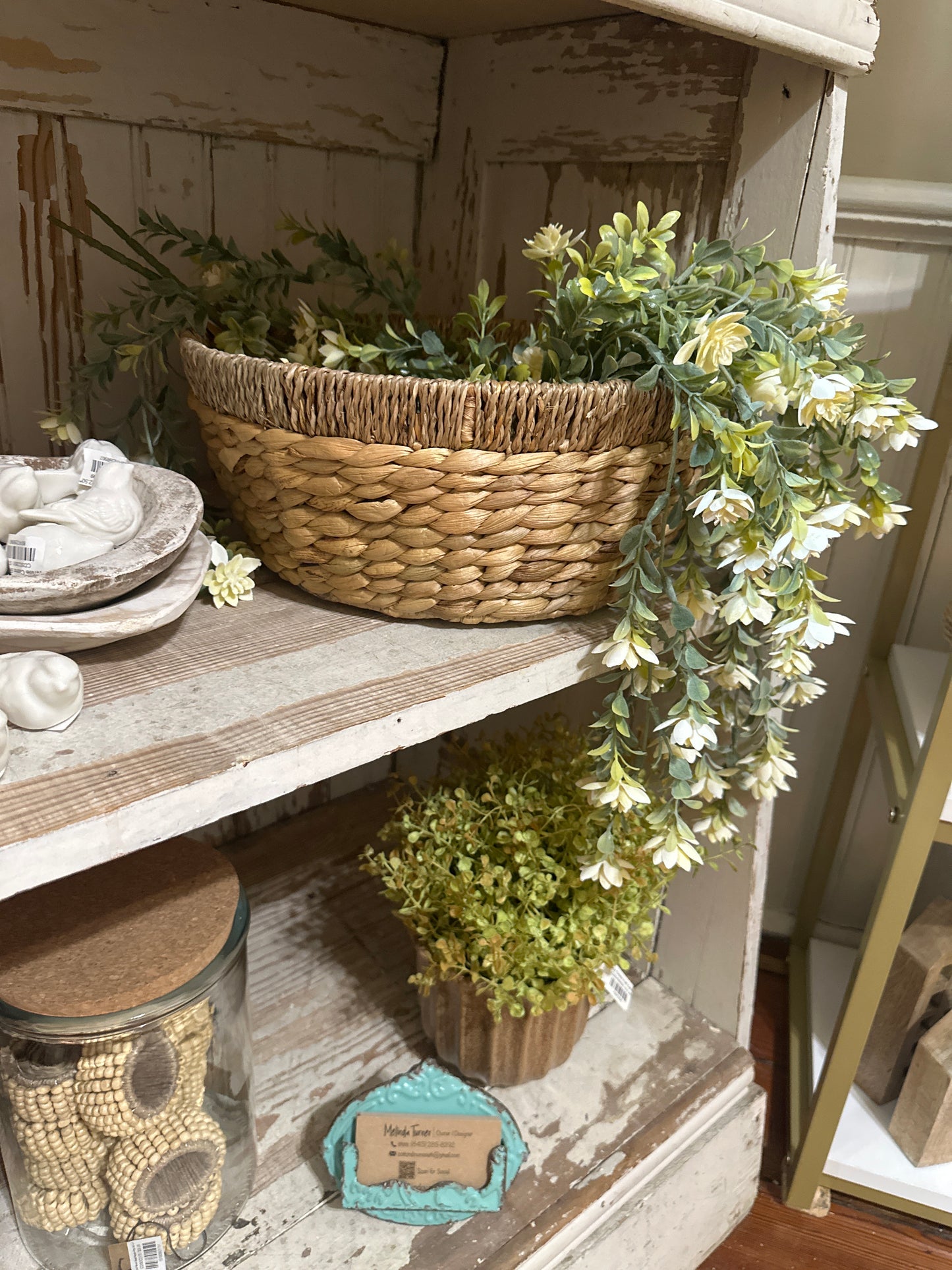 Rattan Two Tone Basket
