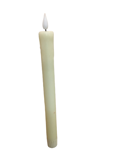 Flameless Taper LED Candle 9.5"h