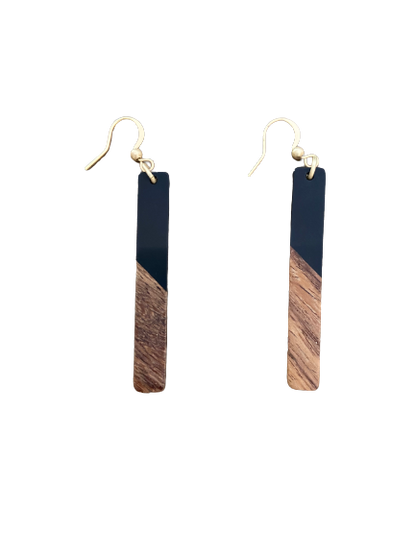 Handcrafted Wood Resin Earring