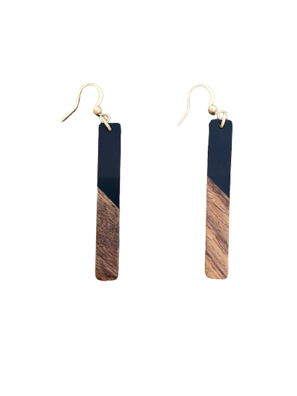 Handcrafted Wood Resin Earring