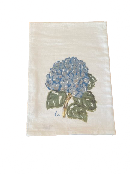 Tea Towel Blue Hydrangea