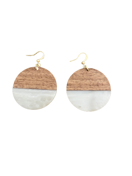 Handcrafted Wood Resin Earring