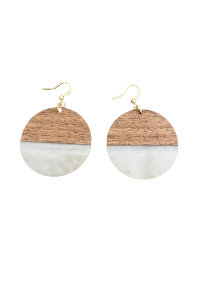 Handcrafted Wood Resin Earring