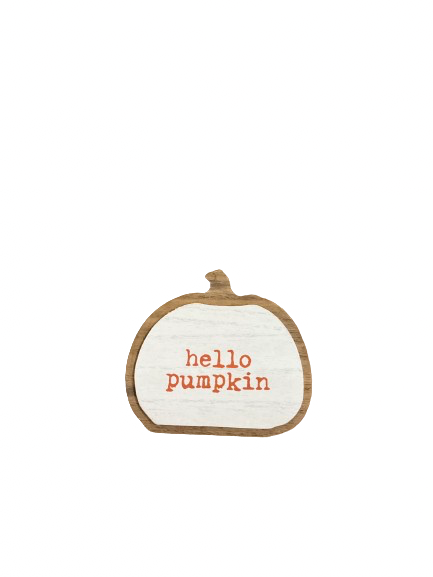 Hello Pumpkin Wood Block