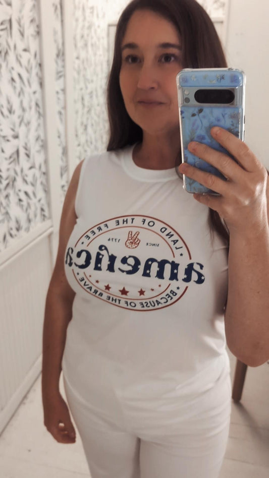America Graphic Tank Top