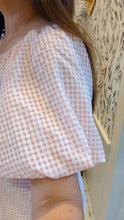 Load image into Gallery viewer, Gingham Bubble Sleeve Top Pink
