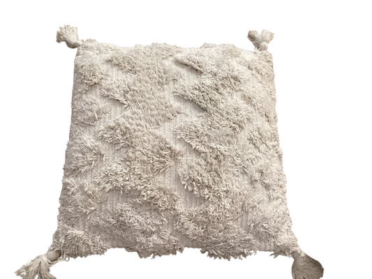 Weave Pattern White Pillow 19"